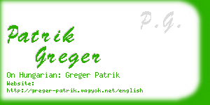 patrik greger business card